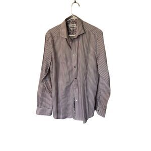 Robert Graham Tailored Fit Flip Cuff Long Sleeved Shirt 41/16